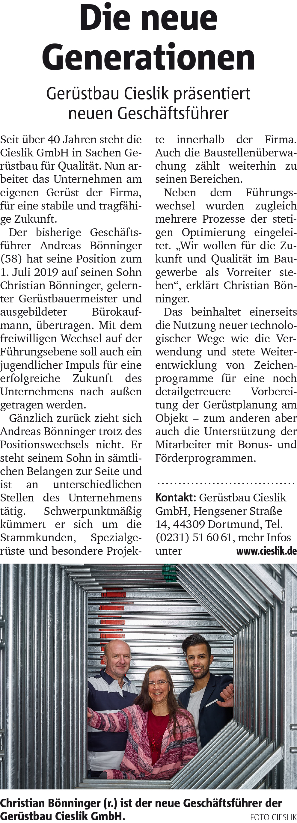Artikel Ruhr Nachrichten 30.07.2019
